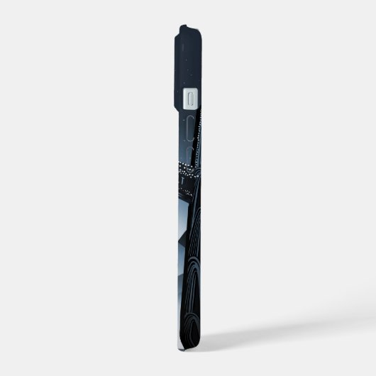 Retro Space Travel Poster-Zwerg Planet Ceres. iPhone 15 Hülle (Linke Seite)