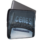 Retro Space Travel Poster-Zwerg Planet Ceres. Laptopschutzhülle (Vorne Rechts)