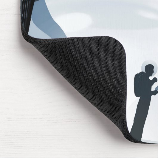 Retro Space Travel Poster-Zwerg Planet Ceres. Mousepad (Ecke)