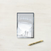 Retro Space Travel Poster-Zwerg Planet Ceres. Post-it Klebezettel (Auf Schreibtisch)