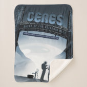 Retro Space Travel Poster-Zwerg Planet Ceres. Sherpadecke (Vorderseite)