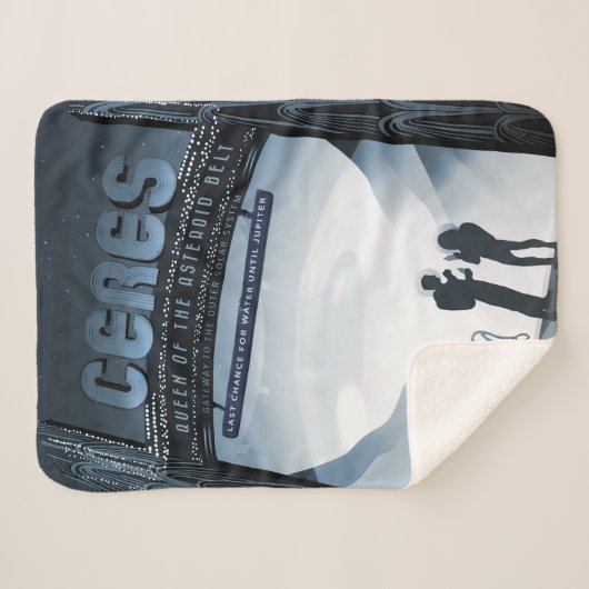 Retro Space Travel Poster-Zwerg Planet Ceres. Sherpadecke (Vorderseite (Horizontal))