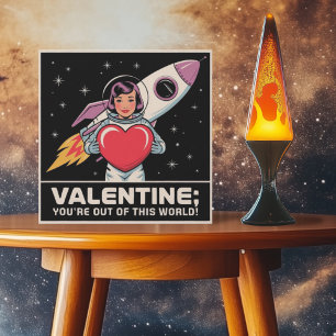 Retro Space Valentine Du bist außergewöhnlich Feiertagskarte