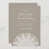 Retro Spanish Abstract Floral Mandala Wedding Einladung (Vorne/Hinten)