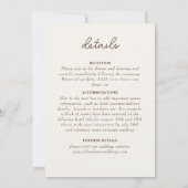 Retro Spanish Abstrakt Floral Mandala Wedding Einladung (Rückseite)