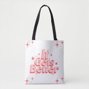 Retro-Sparkle-Typografie-Tasche Tasche