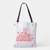 Retro-Sparkle-Typografie-Tasche Tasche (Rückseite)