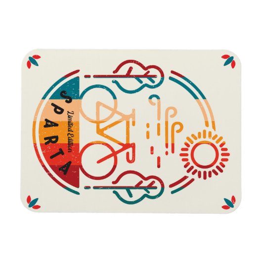 Retro Sparta Highlights Magnet (Horizontal)