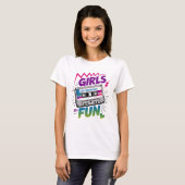 Retro-Spaß für Mädchen T-Shirt (Vorne ganz)