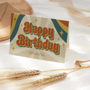 Retro-Spaß für Unternehmen zum Geburtstag Karte