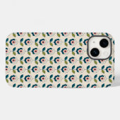 Retro-Spaß-Garten-Blumenmuster Case-Mate iPhone Hülle (Rückseite (Horizontal))