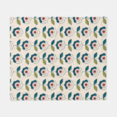 Retro-Spaß-Garten-Blumenmuster Fleecedecke (Vorderseite (Horizontal))
