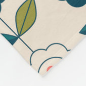 Retro-Spaß-Garten-Blumenmuster Fleecedecke (Ecke)