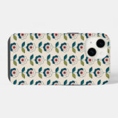 Retro-Spaß-Garten-Blumenmuster iPhone Hülle (Rückseite (Horizontal))