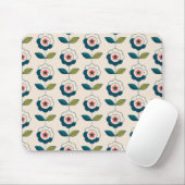 Retro-Spaß-Garten-Blumenmuster Mousepad (Mit Mouse)