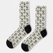 Retro-Spaß-Garten-Blumenmuster Socken (Linkes Detail)