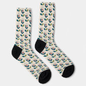 Retro-Spaß-Garten-Blumenmuster Socken (Rechts)