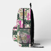 Retro-Spaß-Katze-Design Bedruckter Rucksack (Rechts)
