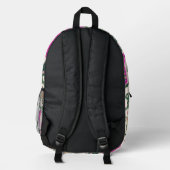 Retro-Spaß-Katze-Design Bedruckter Rucksack (Rückseite)