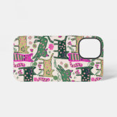 Retro-Spaß-Katze-Design iPhone Hülle (Rückseite (Horizontal))