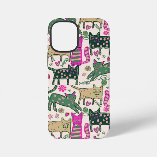 Retro-Spaß-Katze-Design iPhone Hülle (Rückseite)