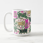 Retro-Spaß-Katze-Design Kaffeetasse (Links)