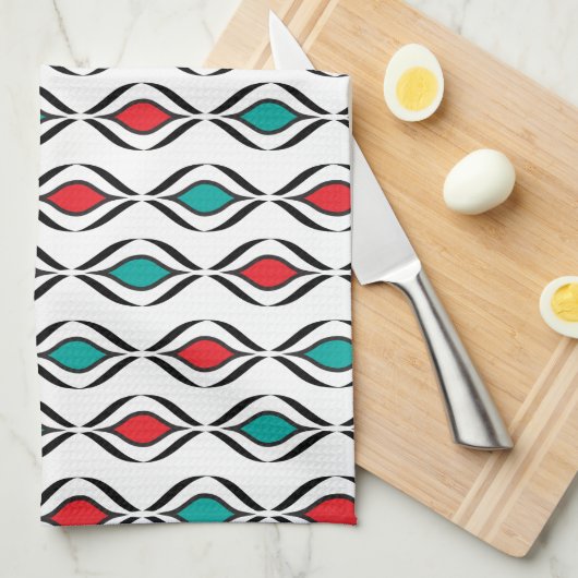 Retro Spaß-Muster Handtuch (Viertel Falte)