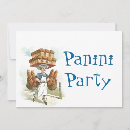 Retro-Spaß-Panini-Party-Einladung Einladung (Vorderseite)