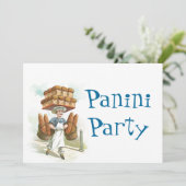 Retro-Spaß-Panini-Party-Einladung Einladung (Stehend Vorderseite)