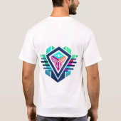 Retro Spaß: Pixel Abstraktes T-Shirt T Shirt. (Rückseite)