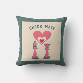 Retro Spaß Valentine Geschenke Checkmate Paar Pilz Kissen