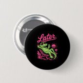 Retro später Alligator danach während Krokodil ent Button (Vorne & Hinten)