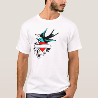 Retro-Spatzen-Tattoo-Shirt T-Shirt