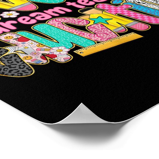 Retro Special Education Squad Dream Team Sped Teac Poster (Ecke)