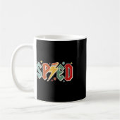 Retro Sped Teacher Pencil Lightning Bolt Back To S Kaffeetasse (Links)