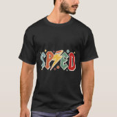 Retro Sped Teacher Pencil Lightning Bolt Back To S T-Shirt (Vorderseite)