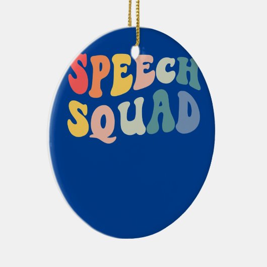 Retro Speech Squad Speech Therapy Speech Keramik Ornament (Rechts)