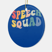 Retro Speech Squad Speech Therapy Speech Keramik Ornament (Links)