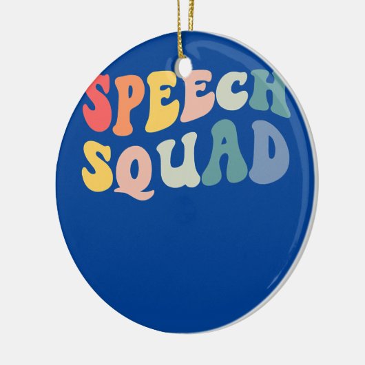 Retro Speech Squad Speech Therapy Speech Keramik Ornament (Links)
