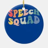 Retro Speech Squad Speech Therapy Speech Keramik Ornament (Hinten)