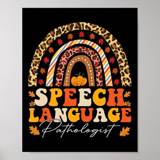 Retro Speech Therapy Speech Language Pathologe F Poster (Vorne)