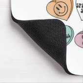 Retro Speech Therapy Valentine Heart Candy Mousepad (Ecke)