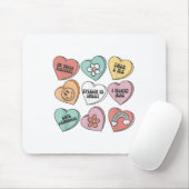 Retro Speech Therapy Valentine Heart Candy Mousepad (Mit Mouse)
