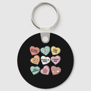 Retro Speech Therapy Valentine Heart Candy Schlüsselanhänger