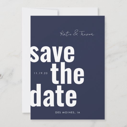 Retro Speichern Sie die Daten Save the Date (Vorderseite)