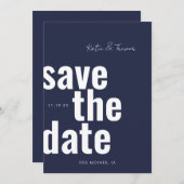 Retro Speichern Sie die Daten Save the Date (Vorne/Hinten)