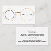 Retro-Spektakel Stilvolle Nachhaltige Brillen Visitenkarte (Vorne/Hinten)