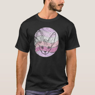 Retro Sphynx Katze Haarlos Vintage Sphynx Katze P T-Shirt