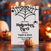 Retro Spider Spiderweb Halloween-Party Einladung