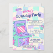 Retro-Spiel-Geburtstag Einladung (Vorderseite)